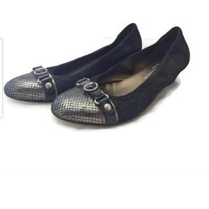 AGL Black Suede Ballet Flats Size 10/40
